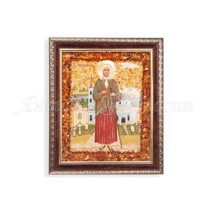 Икона св. Ксения Петербургская, янтарь купить в Улан-Удэ