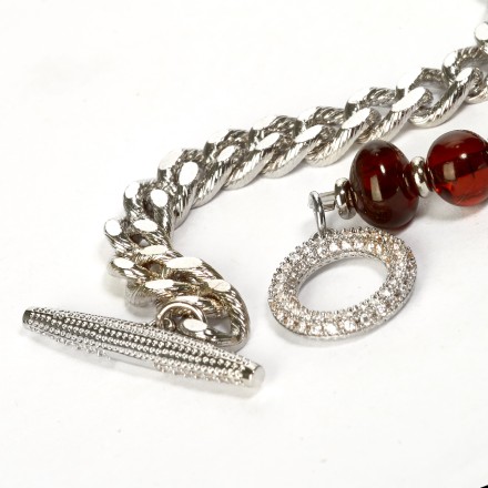 Комплект браслет и серьги &quot;Шарм&quot;  Янтарь/жемчуг купить в Улан-Удэ