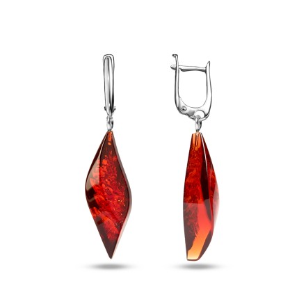 Серьги &quot;Штрихи&quot; из Бернита Посеребрение купить
