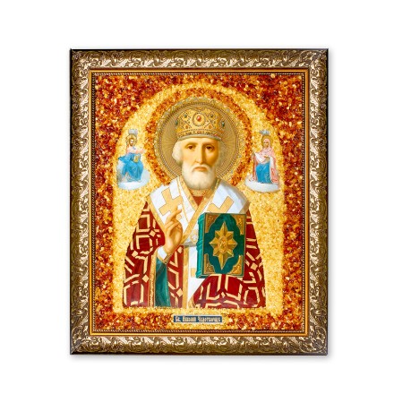 Икона св.Николай Чудотворец, янтарь купить в Улан-Удэ
