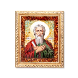 Икона из янтаря св. Андрей Первозванный лик