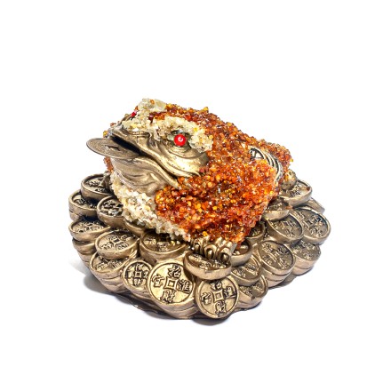 Жаба большая с монетами Янтарь/Керамика купить в Улан-Удэ