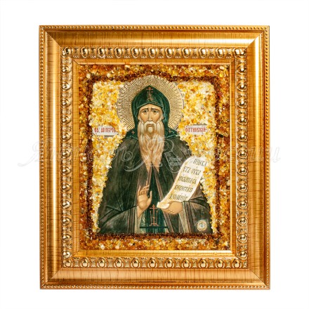 Икона из Янтаря св.Амвросий Оптинск. купить в Улан-Удэ