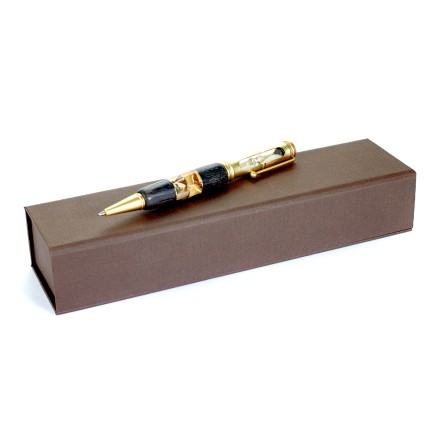 Ручка Премиум&quot;Песочные часы&quot; Янтарь/мореный дуб, мат. золото купить