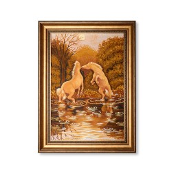Картина &quot;Кони&quot; из Янтаря