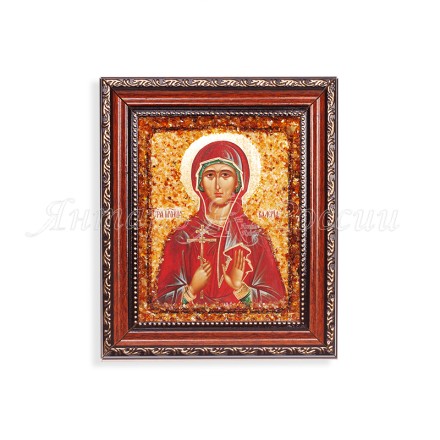 Икона из Янтаря св.Валерия купить в Улан-Удэ