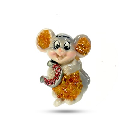 Мышь &quot;пожелание&quot;  Янтарь, керамика купить в Улан-Удэ