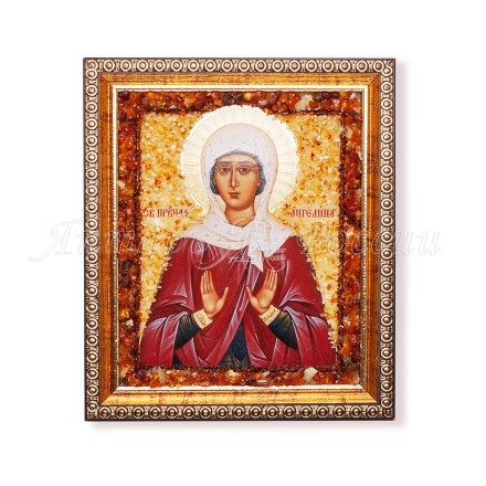 Икона из Янтаря св.Ангелина купить в Улан-Удэ