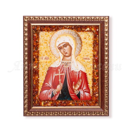 Икона из янтаря св.София купить в Улан-Удэ