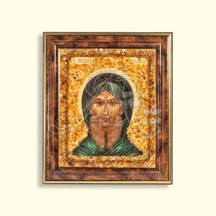 Икона из Янтаря св.Антоний  лик купить в Улан-Удэ