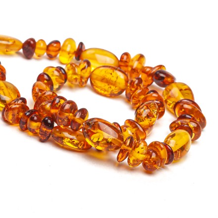 Бусы &quot;Галька/Сливка&quot; из Янтаря купить