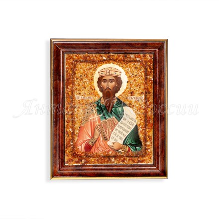 Икона из Янтаря св.Вячеслав купить в Улан-Удэ
