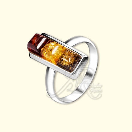 Кольцо Посеребрение, янтарь купить в Улан-Удэ